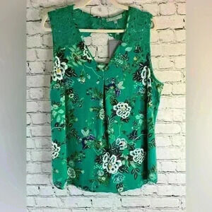 Daniel Rainn Green Floral Tank Top